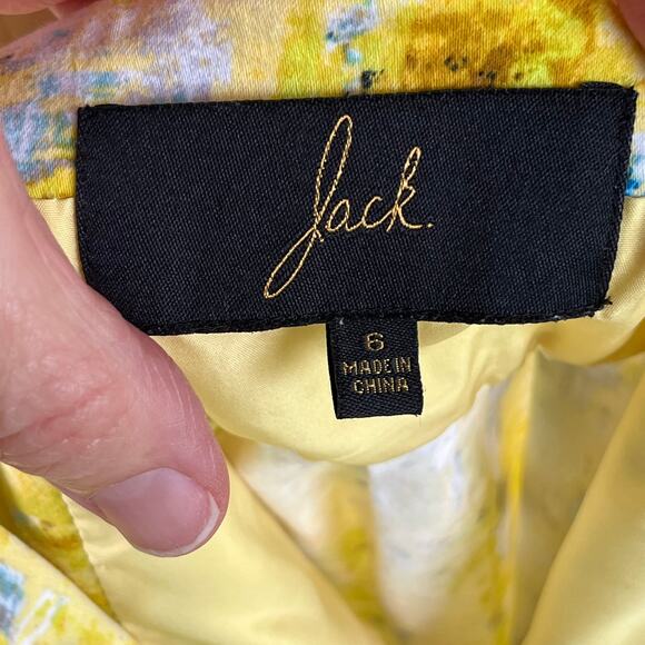 Jack by BB Dakota Abstract Yellow and Black Mini Dress - Picture 7 of 9